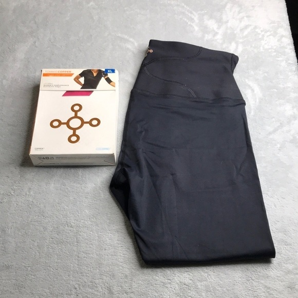 Tommie Copper Back Support Leggings Black & Performance Polo XL New - Picture 1 of 10